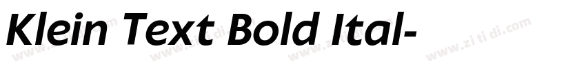 Klein Text Bold Ital字体转换 Klein Text Bold Ital字体转换